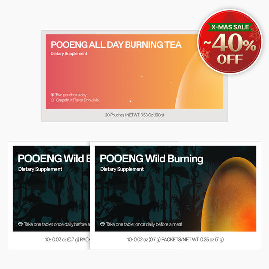 Pooeng Wild Burning 2 Boxes + Pooeng All-Day Burning Tea 1 Box