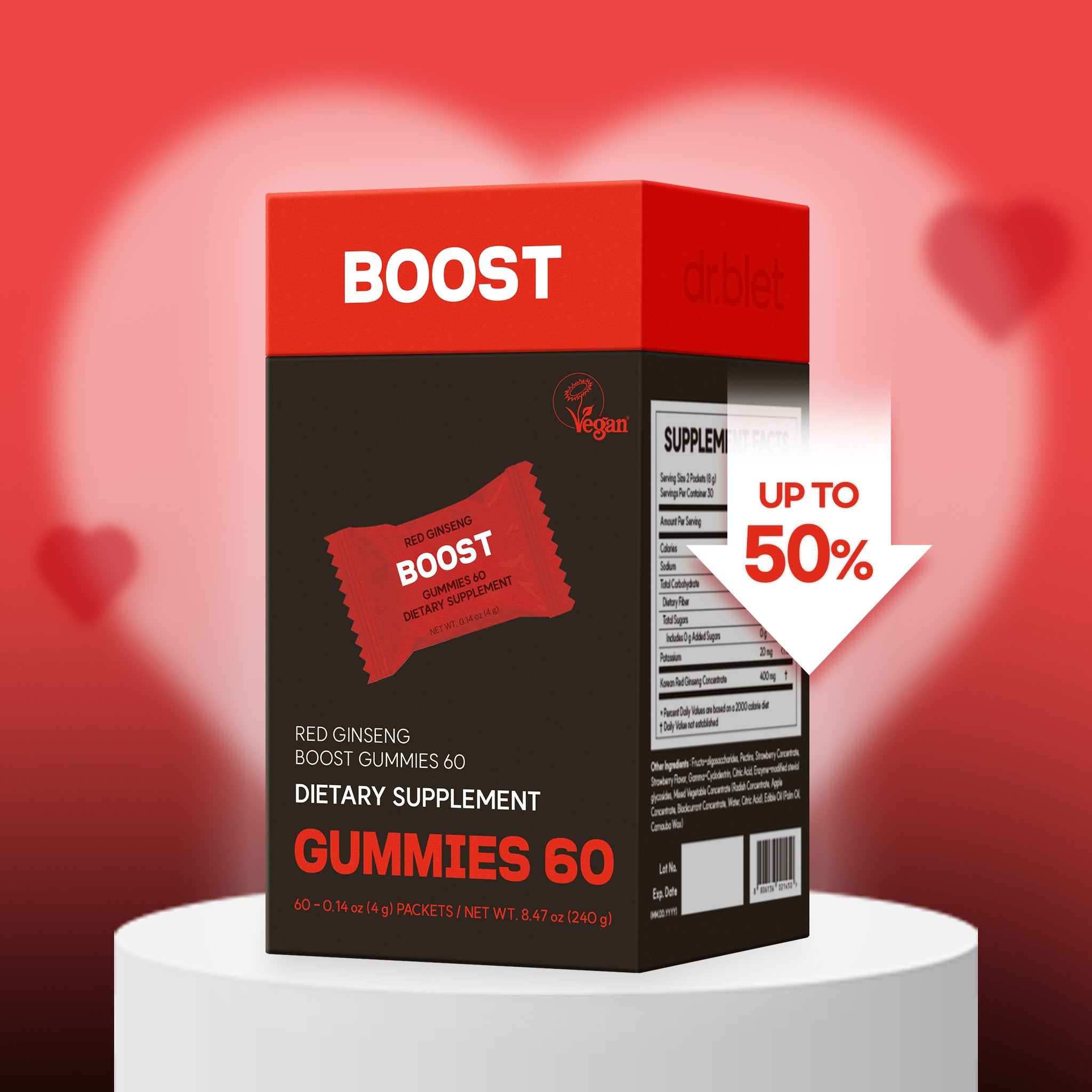 Red Ginseng Boost Gummies 60
