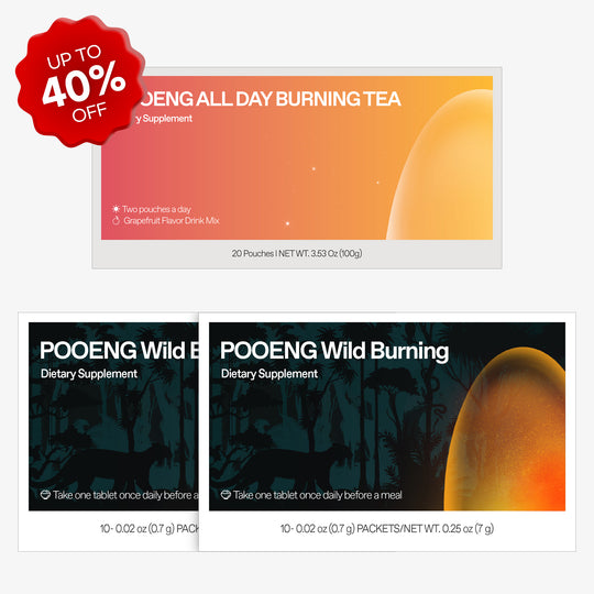 Pooeng Wild Burning 2 Boxes + Pooeng All-Day Burning Tea 1 Box