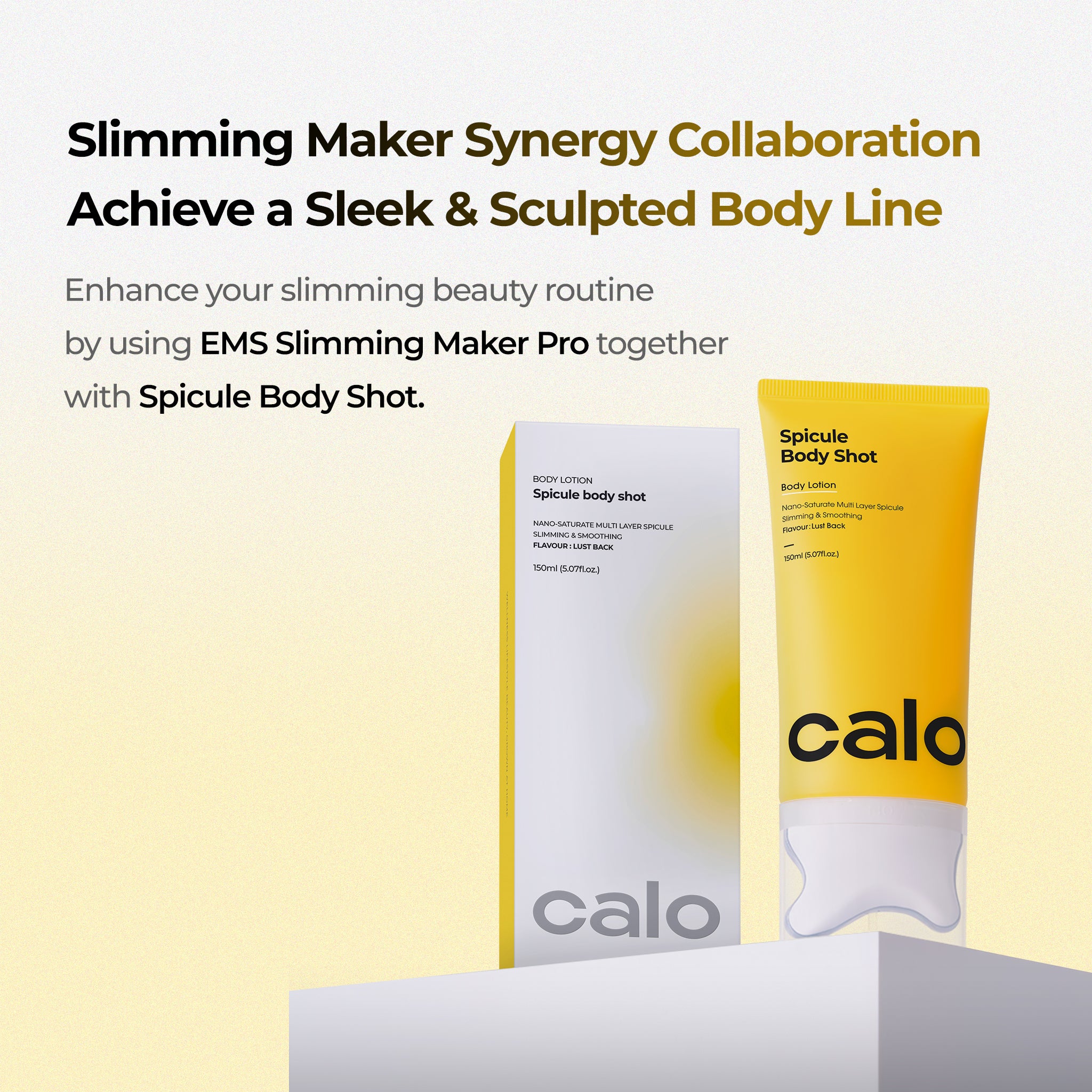 CALO EMS Slim Maker Pro + CALO Spicule Body Shot Body Lotion + CALO Neodymium Strap 3600